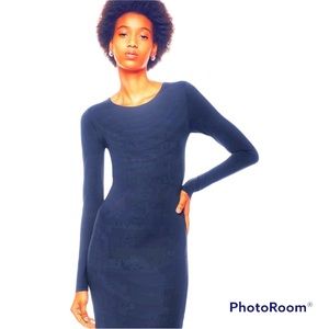 Babaton Andrei navy blue scoop neck luxe essential bodycon dress